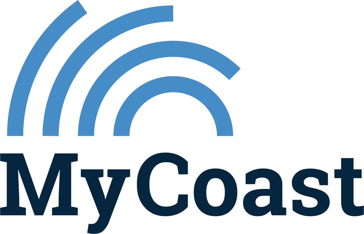 MyCoast logo featuring several rings above the text