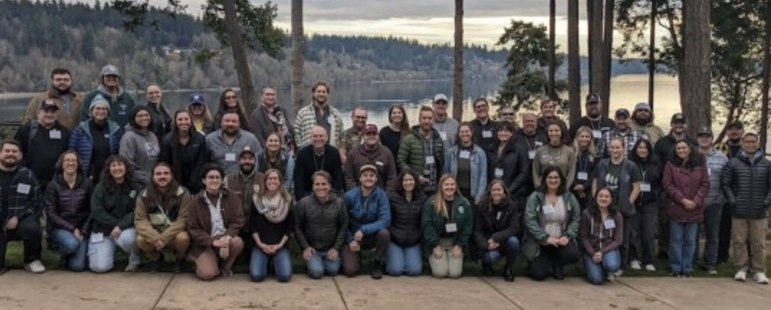 Statewide trapping partners from the 2024 WSG Trappers&rsquo; Summit hosted by Crab Team at the Clearwater Casino in Suquamish. Staff from partners working with tribes, agencies, and shellfish growers convened in December, sharing observations and questions to help advance green crab management in Washington State.