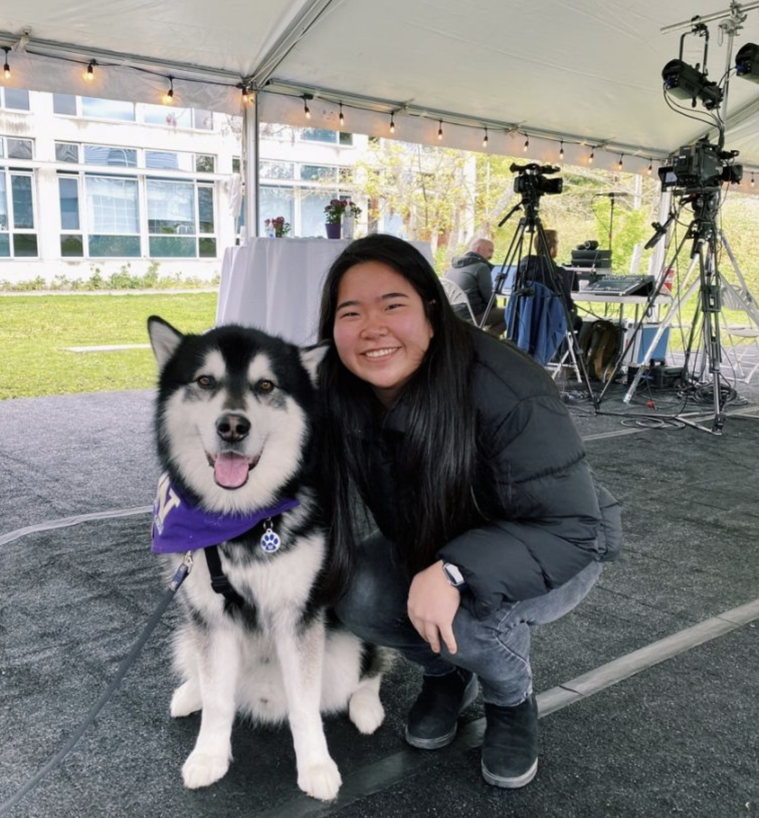 Dubs II (on the left) and Aina (on the right) smiling for the camera.<br />
