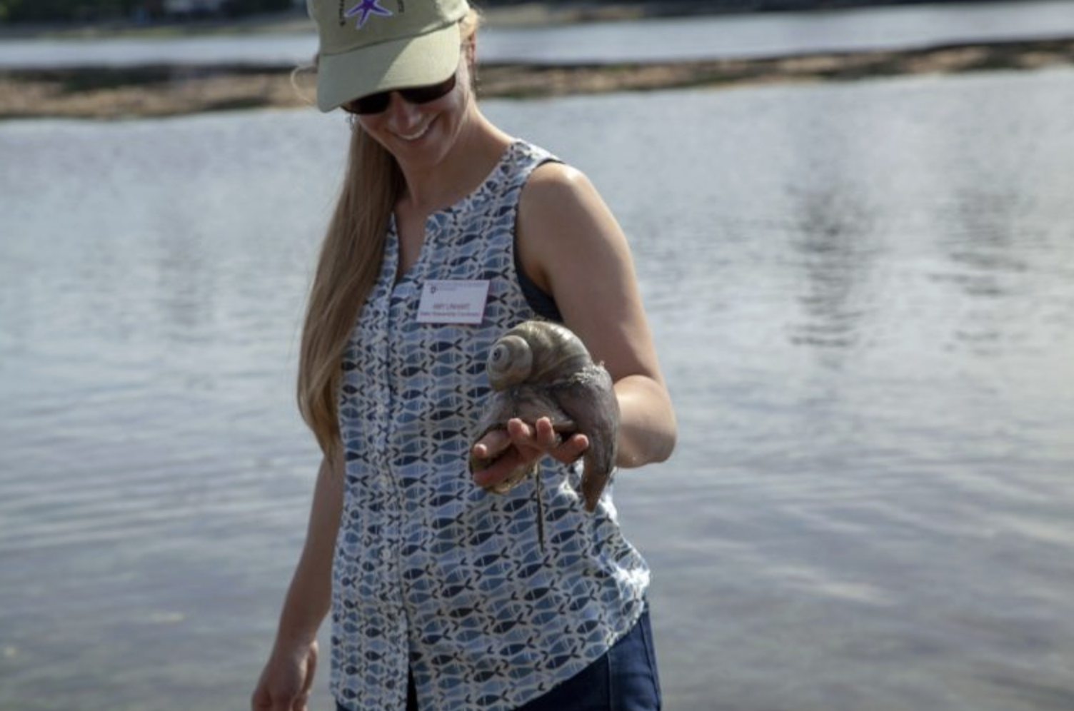 Linhart holding moon snail<br />
